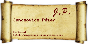 Jancsovics Péter névjegykártya